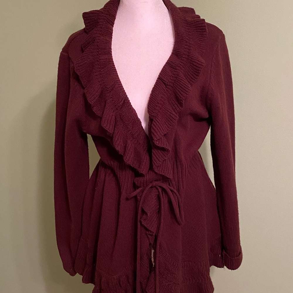 Elle Brown Cardigan Shawl Collar Longline